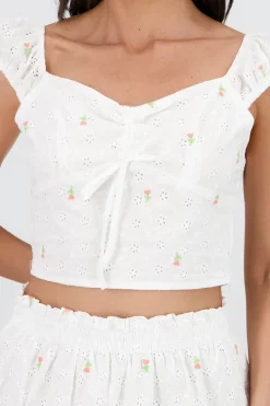 Shasa Embroidered Floral Top