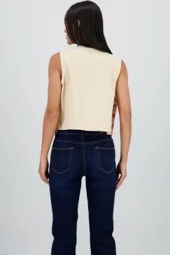 Shasa Embroidered Floral Vest