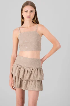 Shasa Embroidered Strappy Top
