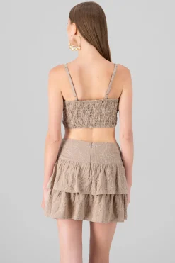 Shasa Embroidered Strappy Top