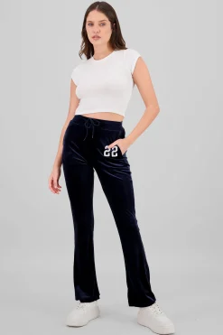 Shasa Embroidered Velour Pants