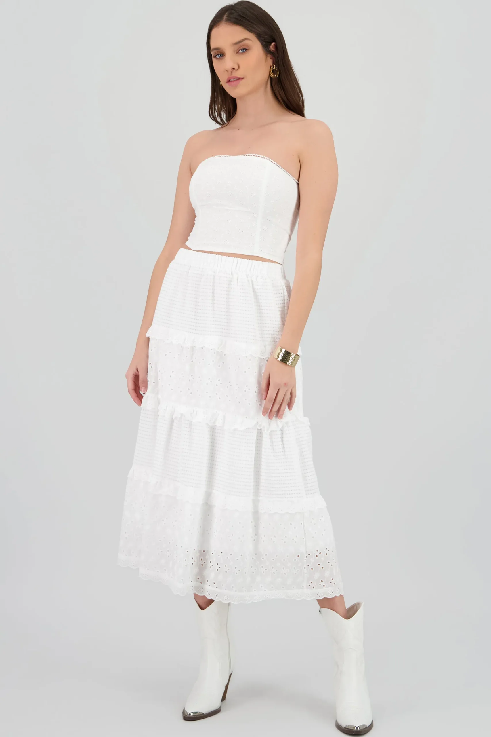 Shasa Embroidery Detail Maxi Skirt