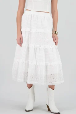 Shasa Embroidery Detail Maxi Skirt