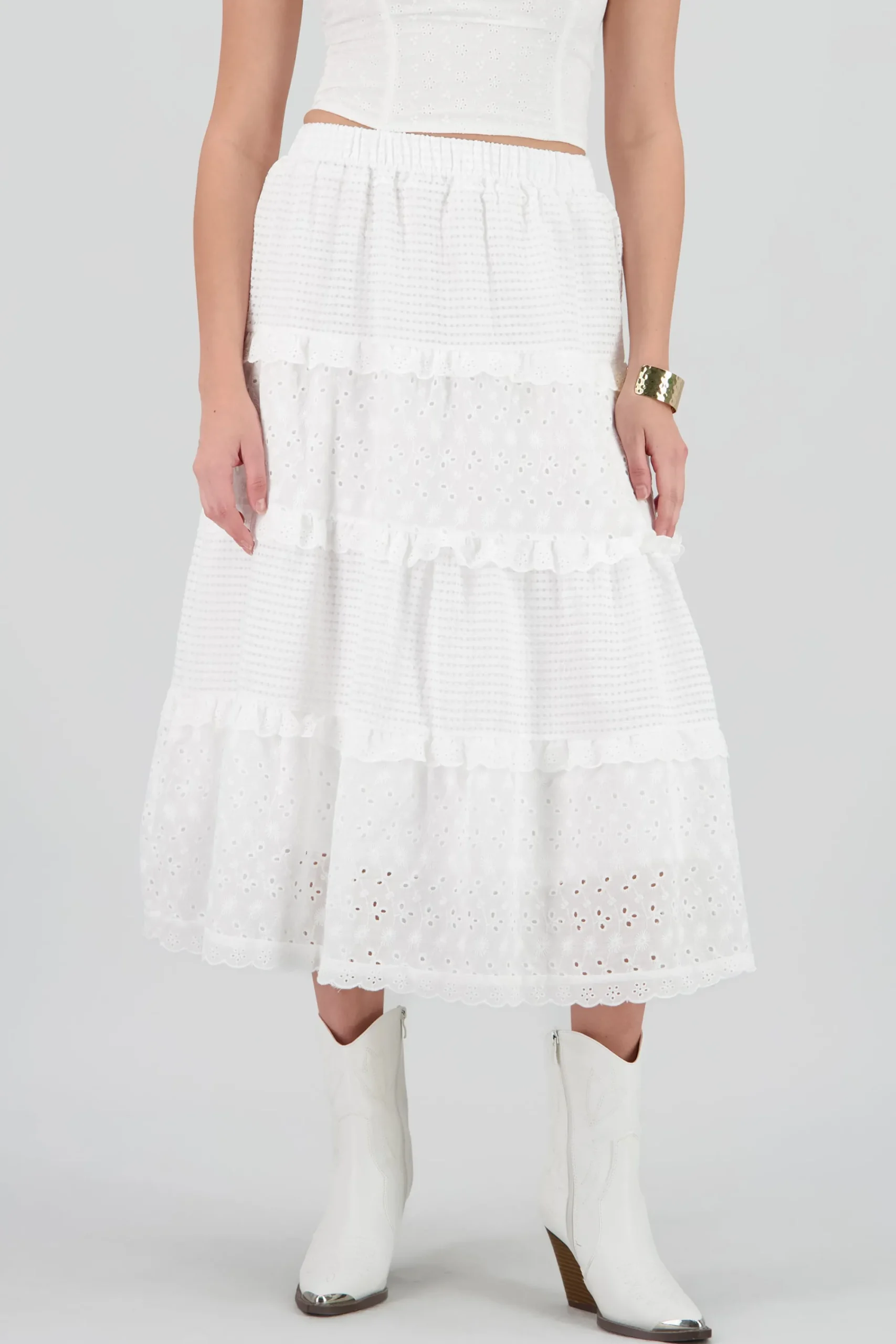Shasa Embroidery Detail Maxi Skirt