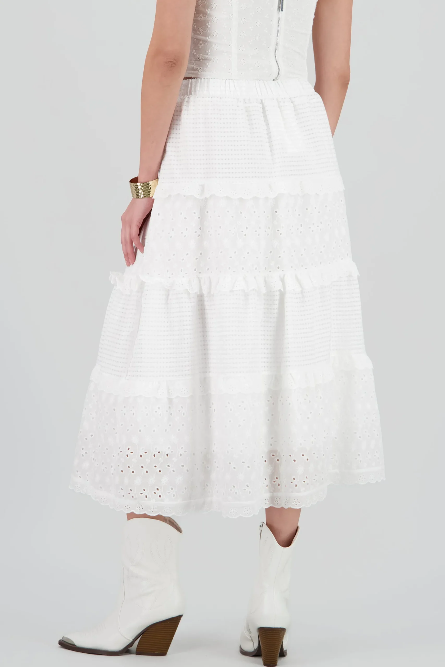 Shasa Embroidery Detail Maxi Skirt