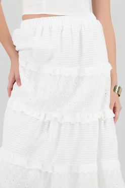 Shasa Embroidery Detail Maxi Skirt