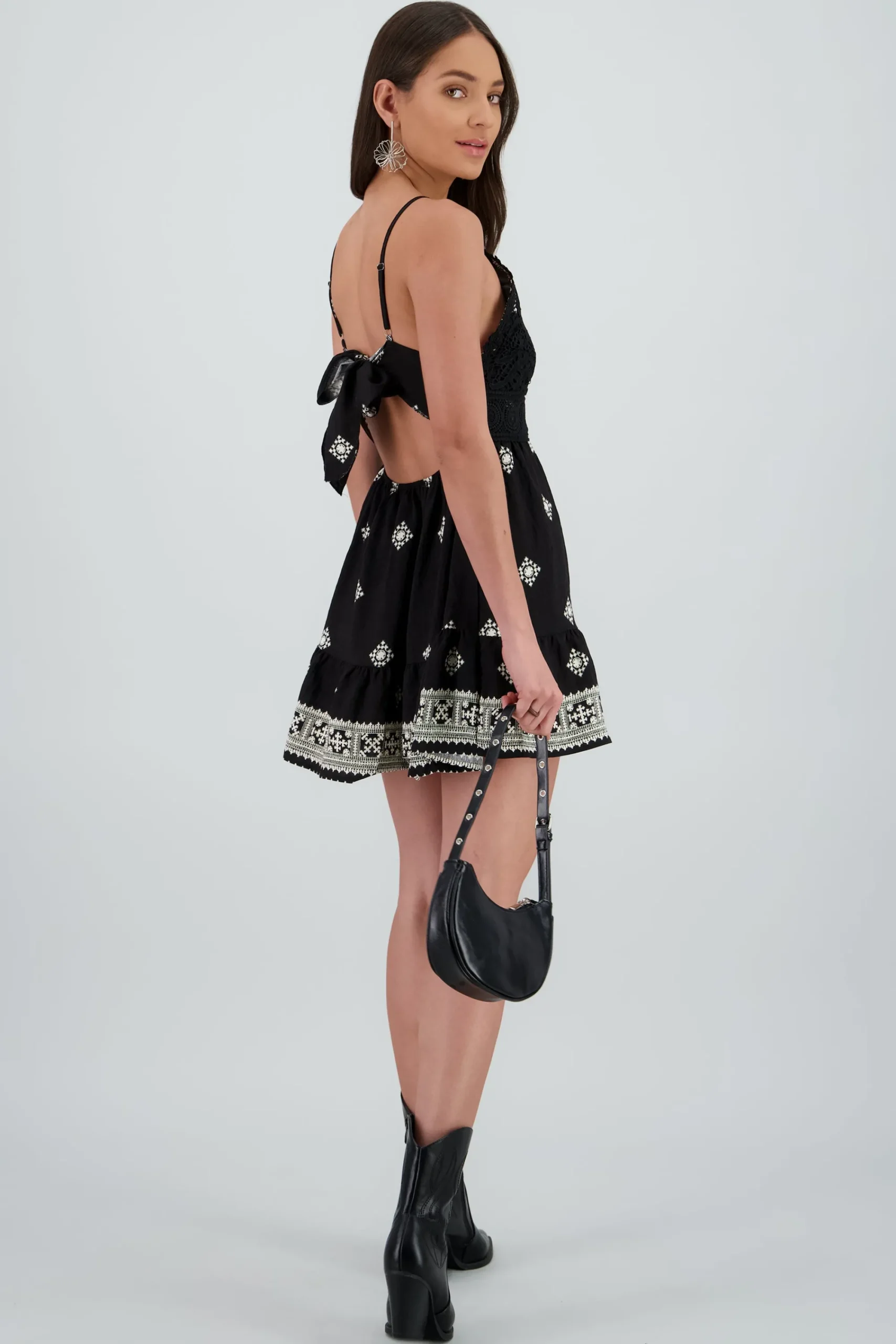 Shasa Embroidery Detail Mini Dress