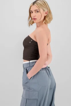 Shasa Eyelet Bandeau Top