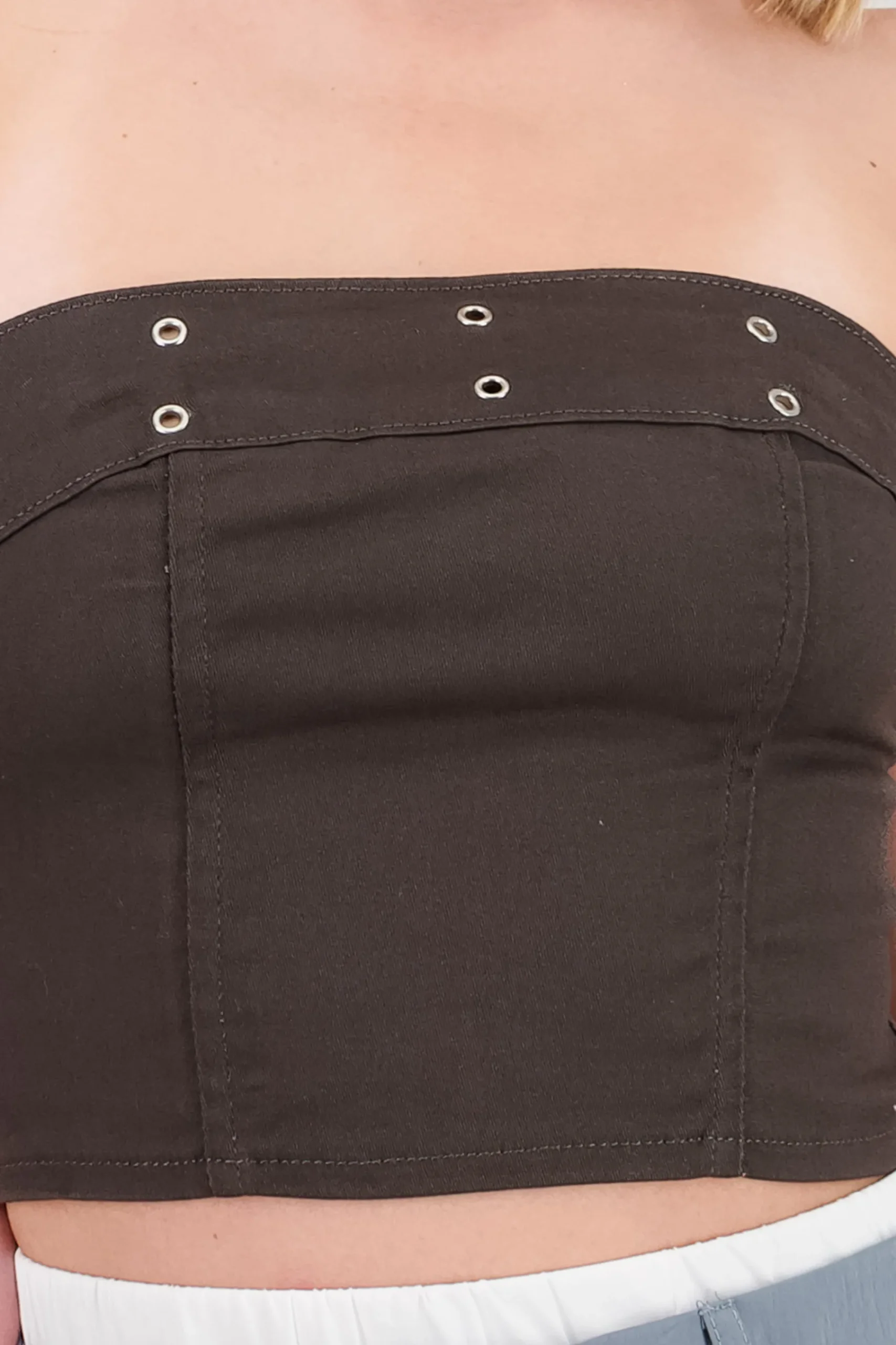 Shasa Eyelet Bandeau Top