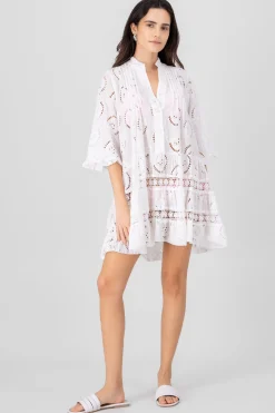 Shasa Eyelet Design Mini Kimono