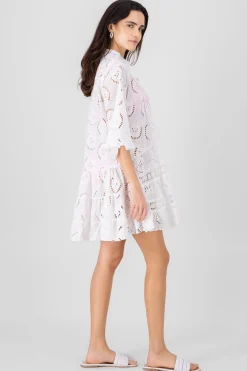 Shasa Eyelet Design Mini Kimono