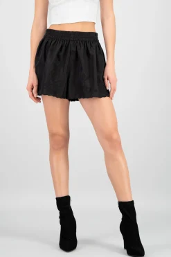 Shasa Eyelet Detail on Leg Shorts