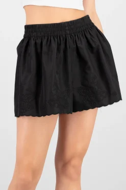 Shasa Eyelet Detail on Leg Shorts