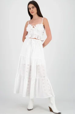 Shasa Eyelet Maxi Skirt
