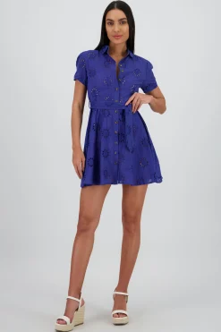Shasa Eyelet Mini Dress