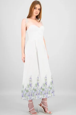 Shasa Eyelet Printed Maxi Dress