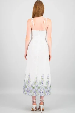 Shasa Eyelet Printed Maxi Dress