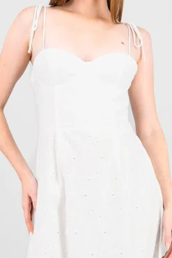 Shasa Eyelet Printed Maxi Dress