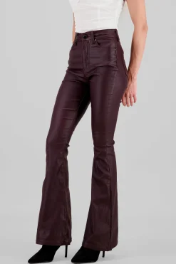 Shasa Faux Leather Bootcut Pants