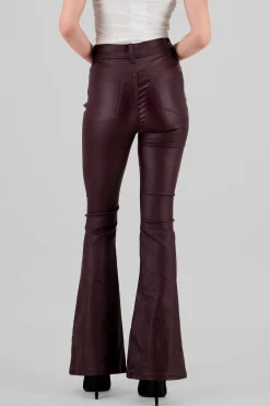 Shasa Faux Leather Bootcut Pants