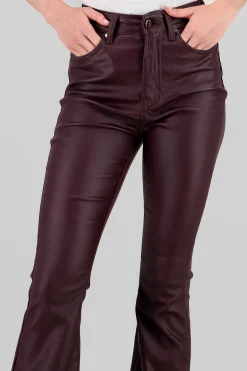 Shasa Faux Leather Bootcut Pants