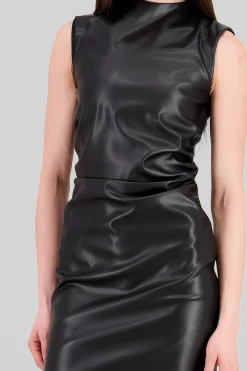 Shasa Faux Leather Mini Dress