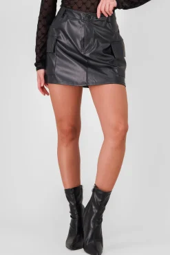 Shasa Faux Leather Mini Skirt