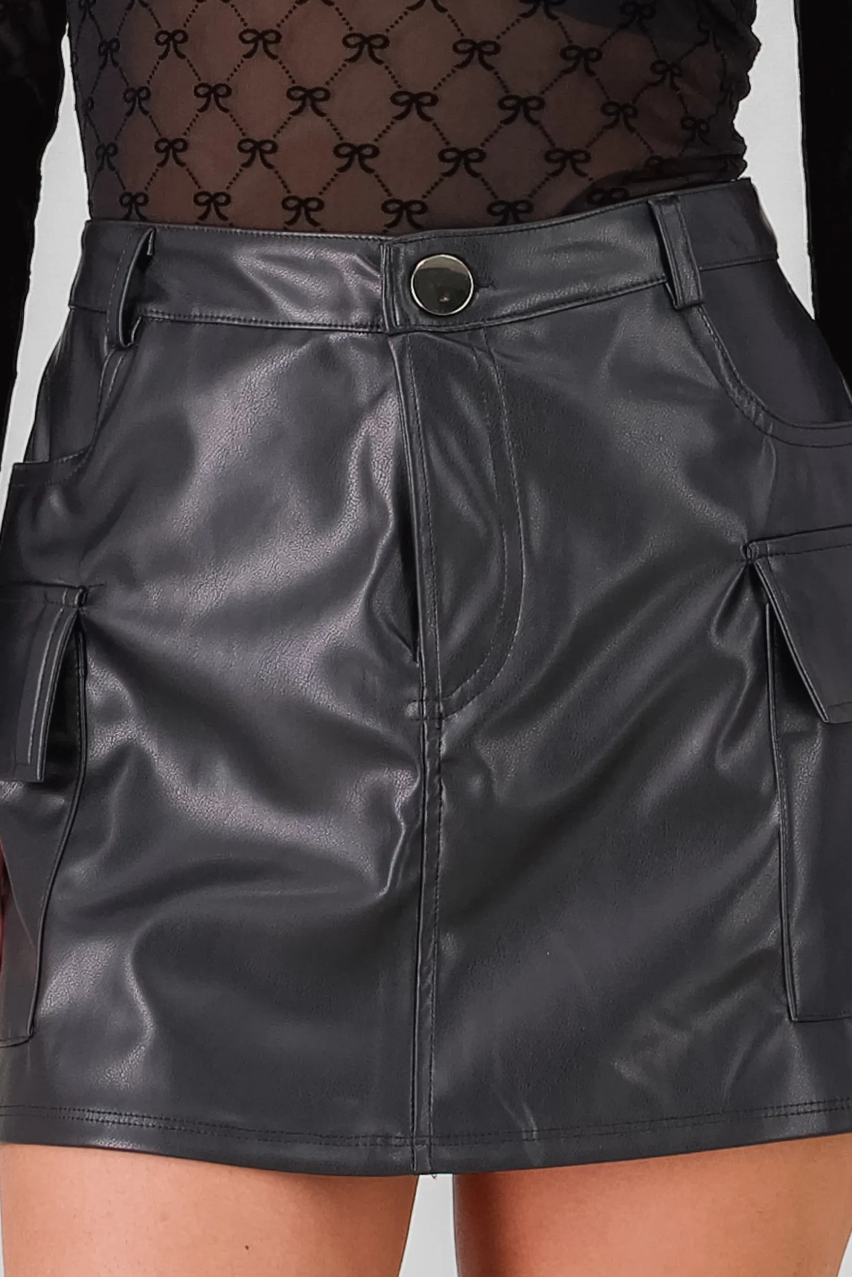 Shasa Faux Leather Mini Skirt