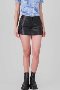 Shasa Faux Leather Mini Skirt