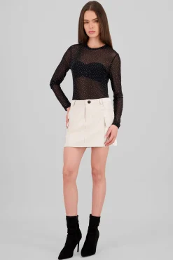 Shasa Faux Leather Mini Skirt