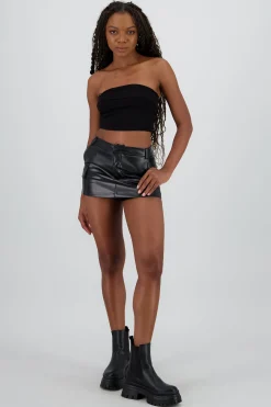Shasa Faux Leather Mini Skirt