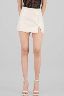 Shasa Faux Leather Mini Skort