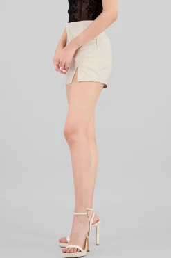 Shasa Faux Leather Mini Skort