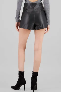 Shasa Faux Leather Mini Skort