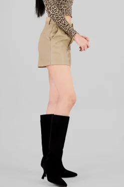 Shasa Faux Leather Short