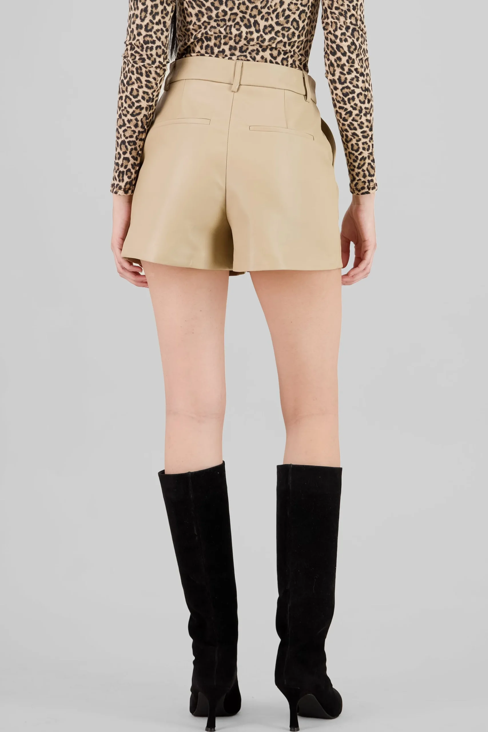 Shasa Faux Leather Short