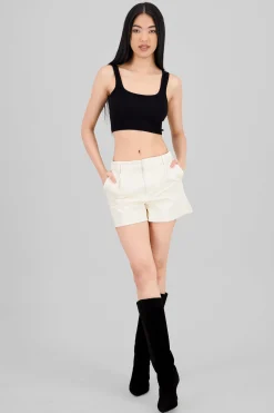 Shasa Faux Leather Short