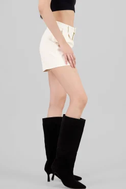 Shasa Faux Leather Short