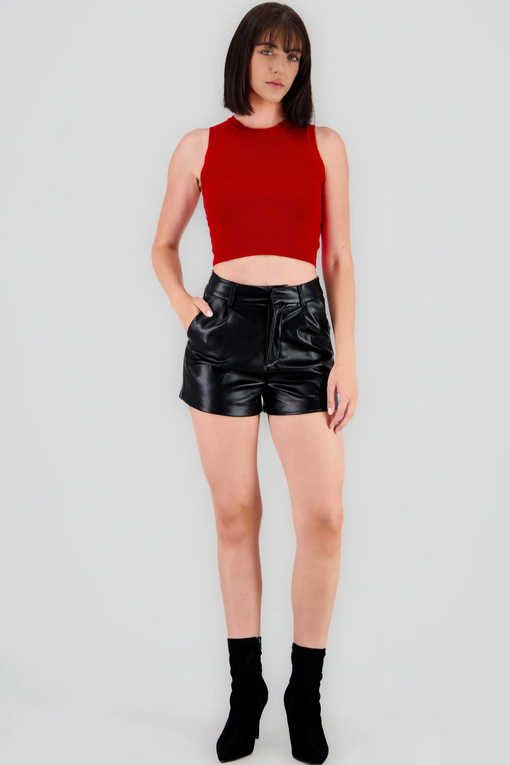 Shasa Faux Leather Shorts