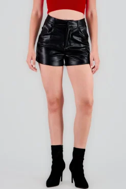 Shasa Faux Leather Shorts