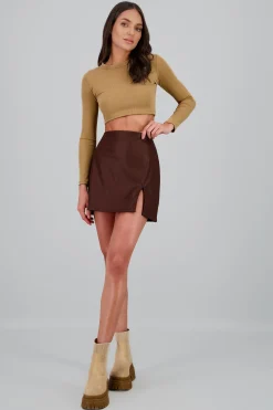 Shasa Faux Leather Skirt
