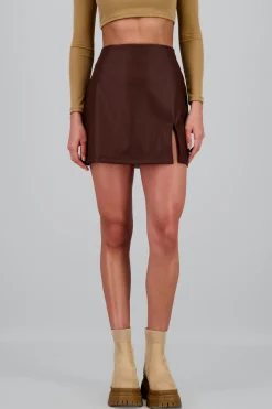 Shasa Faux Leather Skirt