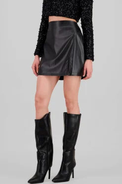 Shasa Faux Leather Skirt