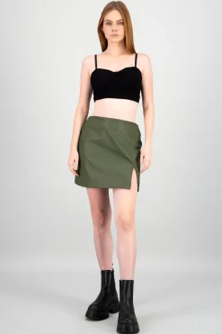 Shasa Faux Leather Skirt
