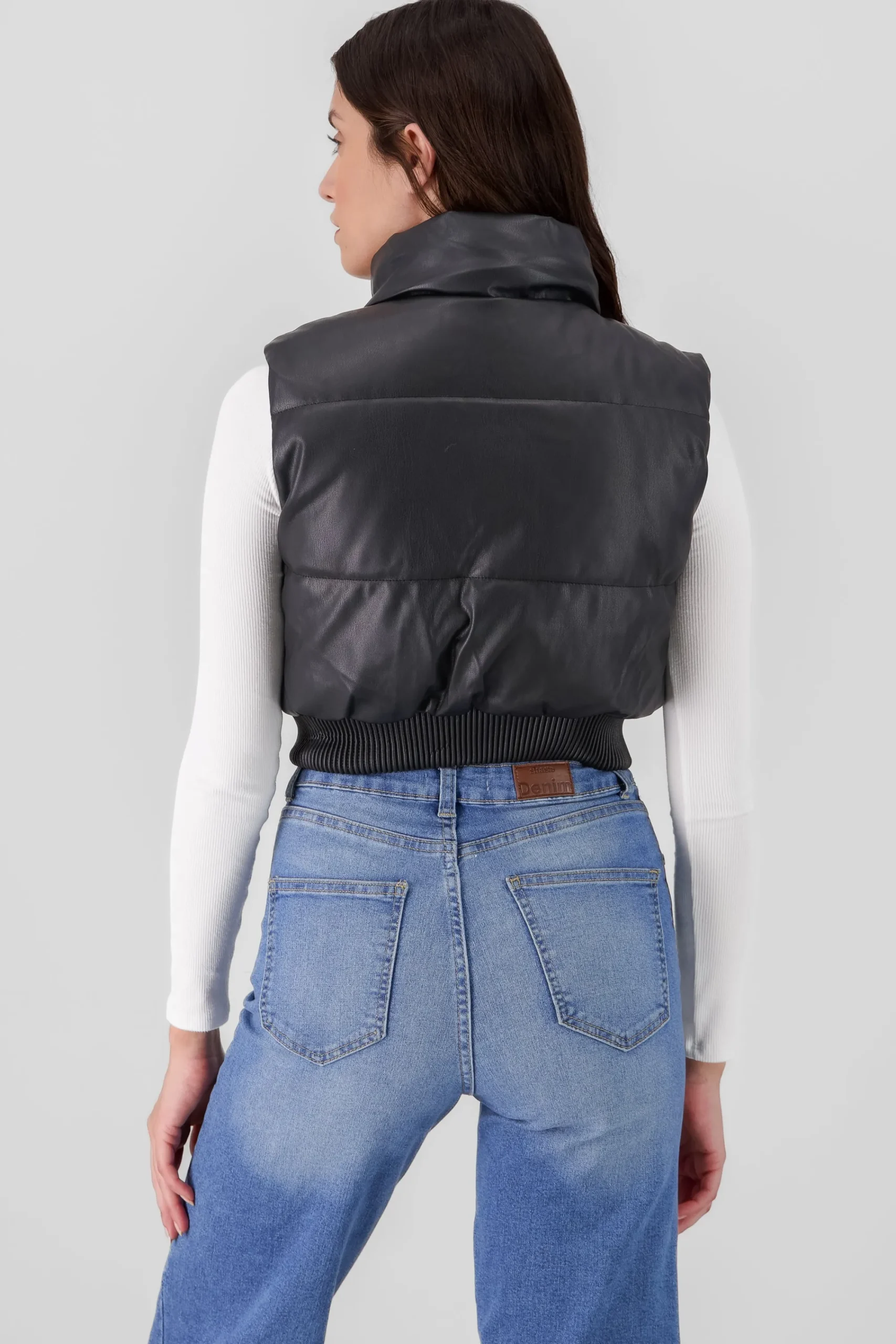 Shasa Faux Leather Vest