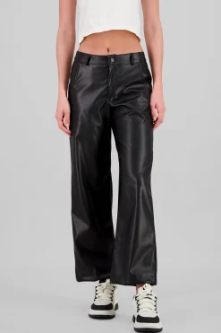 Shasa Faux Leather Wide Leg Pants