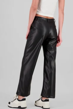 Shasa Faux Leather Wide Leg Pants