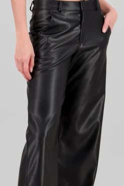 Shasa Faux Leather Wide Leg Pants