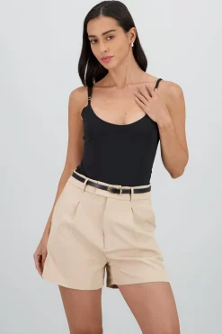 Shasa Fitted Bodysuit with Adjustable Straps