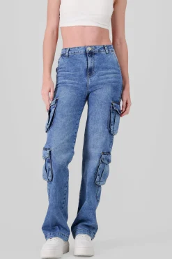 Shasa Flap Pocket Cargo Jeans